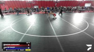 145 lbs Cons. Round 5 - Braedon Dorshorst, WI vs Sawyer Dailey, WI