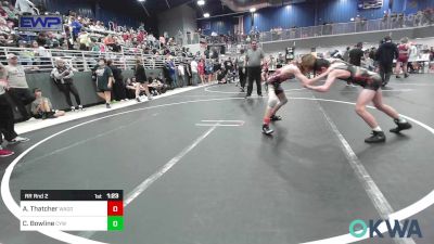 96 lbs Rr Rnd 2 - Austin Thatcher, Wagoner Takedown Club vs Carson Bowline, Coweta Tiger Wrestling