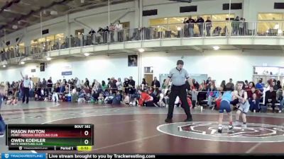 45 lbs Cons. Round 5 - Mason Payton, Perry Meridian Wrestling Club vs Owen Koehler, Reitz Wrestling Club