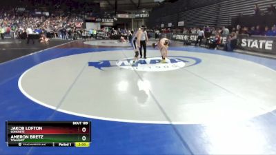 1B/2B 170 Quarterfinal - Ameron Bretz, Tonasket vs Jakob Lofton, Concrete