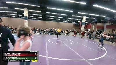 92 lbs Semifinal - Kenneth Barnes, Cardinal Wrestling Club vs Laydon Knox, Harrisonville Youth Wrestling Club