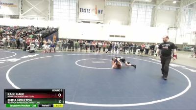 113-114 lbs Round 2 - Emma Moulton, Warrior Warehouse Wrestling vs Kairi Gage, Penn Yan Wrestling Club