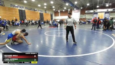 113 lbs Champ. Round 2 - Richard Avila, Regis Jesuit vs Chris Qureshi, Fountain Valley