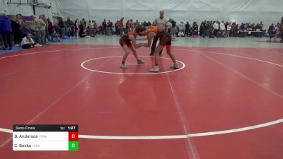 130 lbs Semifinal - Blake Anderson, York vs Connor Bucks, York