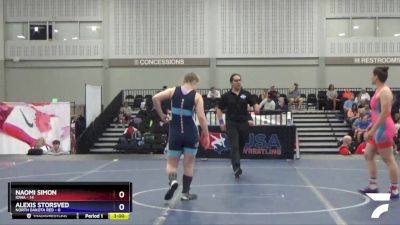 164 lbs Round 1 (16 Team) - Naomi Simon, Iowa vs Alexis Storsved, North Dakota Red