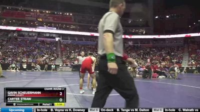 2A-160 lbs Champ. Round 2 - Gavin Scheuermann, Greene County vs Carter Straw, Independence