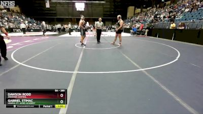 5A - 285 lbs Cons. Round 2 - Dawson Rodd, Andover Central vs Gabriel Stimac, Lenexa-St. James Academy