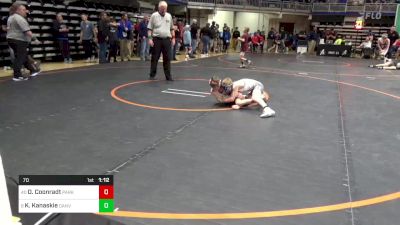 70 lbs Round Of 32 - Owen Coonradt, Parkland vs Kellon Kanaskie, Danville