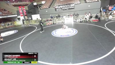 113 lbs Cons. Round 2 - Bradley Lee, Casa Roble High School Wrestling vs Vincent Ramirez, Delta Wrestling Club