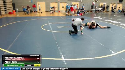 125 lbs Quarterfinal - Alden Bevis, Service High School Cougars vs Preston Quintana, South Anchorage High School