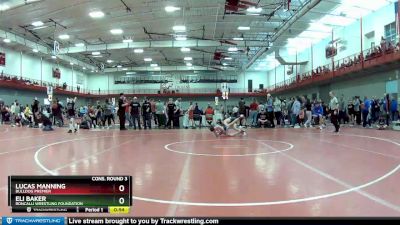 95 lbs Cons. Round 3 - Lucas Manning, Bulldog Premier vs Eli Baker, Roncalli Wrestling Foundation