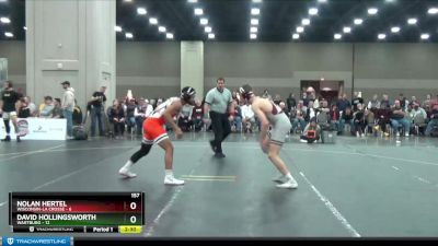 157 lbs Placement Matches (16 Team) - David Hollingsworth, Wartburg vs Nolan Hertel, Wisconsin-La Crosse