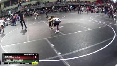 95 lbs Quarterfinal - Marisa Hernandez, Warrior Wrestling Academy vs Adeline Stoll, Mitchell Wrestling Club