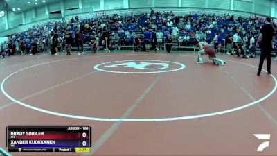 160 lbs Cons. Round 2 - Brady Singler, OH vs Xander Kuokkanen, WI