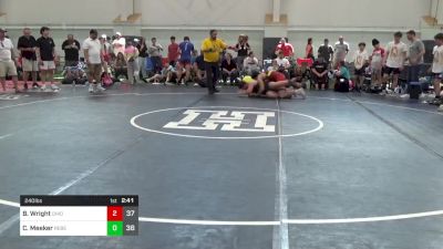 240 lbs Semifinal - Braylon Wright, Ohio Gold 14K vs Cadderly Meeker, Rebellion