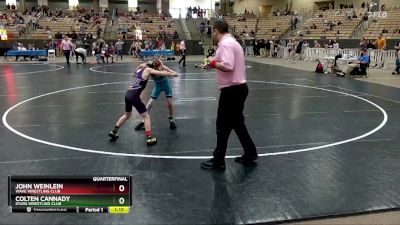 80 lbs Quarterfinal - John Weinlein, Wave Wrestling Club vs Colten Cannady, Stars Wrestling Club