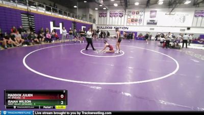 132 lbs Round Two - Isaiah Wilson, West Valley (Spokane) vs Maddox Julien, Mt. Spokane