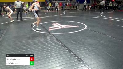 95 lbs Quarterfinal - Sanchir Edington, Bishop McCort vs Rylan Reitz, Tamaqua