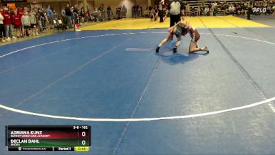 102 lbs Semifinal - Adriana Kunz, Summit Wrestling Academy vs Declan Dahl, Anoka