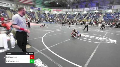 66 lbs Quarterfinal - Benjamin Meyer, War vs Kaden Krueger, Athlos Wrestling