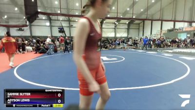 124 lbs Quarterfinal - Sammie Slyter, ID vs Adyson Lewis, WA