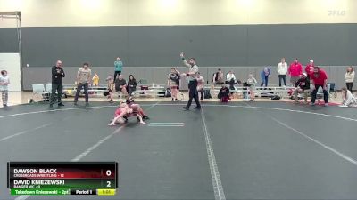 60 lbs Round 1 (6 Team) - David Kniezewski, Ranger WC vs Dawson Black, Crossroads Wrestling