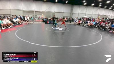 106 lbs Round 3 (8 Team) - Kiyan Simon, Alabama vs Zykhi Sistrunk, Georgia Red