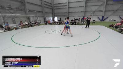 126 lbs Placement Matches (8 Team) - Hudson Egeberg, North Dakota Blue vs Hagen Sharp, Georgia RED