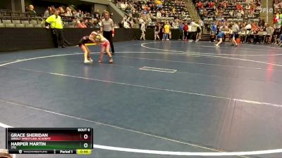 50 lbs Quarterfinal - Grace Sheridan, Sebolt Wrestling Academy vs Harper Martin, 2TG