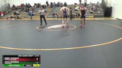 JV-6 lbs Round 5 - Evan Meier, Western Dubuque vs Canan Olson, Prairie, Cedar Rapids