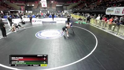 157 lbs Cons. Round 5 - Ben Flores, California vs Lucas Jones, Delta Wrestling Club