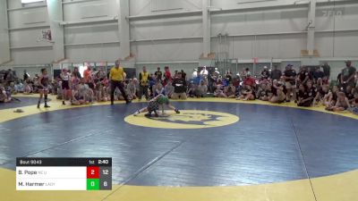 68 lbs Final - Bristol Pope, NE United (OH) vs Maggie Harmer, Lady Pitbulls