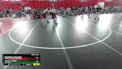 285 lbs Round 2 - Maddox Hocking, Warrior Youth Wrestling vs Wyatt Bush, Wisconsin