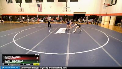 120 lbs Cons. Round 4 - Izayah Olejniczak, Machesney Park (HARLEM) vs Austin Dangles, Chicago (ST. RITA)