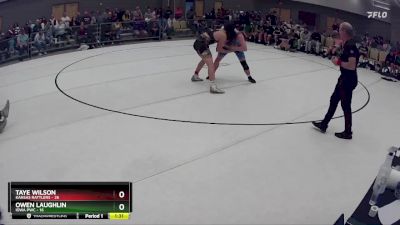 168 lbs Round 6 (8 Team) - Owen Laughlin, Iowa PWC vs Taye Wilson, Kansas Rattlers