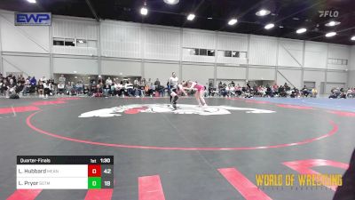 110 lbs Quarterfinal - Lindlee Hubbard, Mean Girls vs Lizzy Pryor, Sisters On The Mat Purple