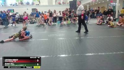 48 lbs Semifinal - Jayden Ribot, Eagle Empire vs Evan Hill, Niceville Wrestling Academy