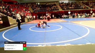 75 lbs Final - Rhyder Sutherland, Pawhuska Elks Takedown vs Robert Stegeman, Tulsa Blue T Panthers