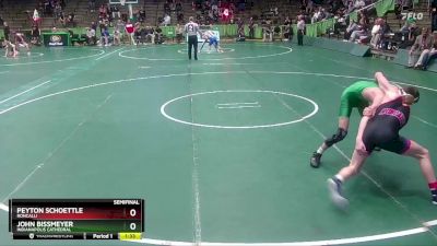 106 lbs Semifinal - John Bissmeyer, Indianapolis Cathedral vs Peyton Schoettle, Roncalli