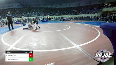 67 lbs Round Of 16 - Brady Boles, Mustang Bronco Wrestling Club vs Grayson Mitchell, Wichita Wrestling Club