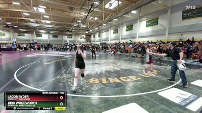 100 lbs Cons. Round 3 - Reid Woodworth, Dickinson Wrestling Club vs Jacob Ryder, Magic City Wrestling
