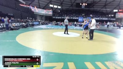 1B/2B 132 Quarterfinal - Aaron Polito, Tonasket vs Eddieshiloh Cormier-Higgins, Muckleshoot Tribal School