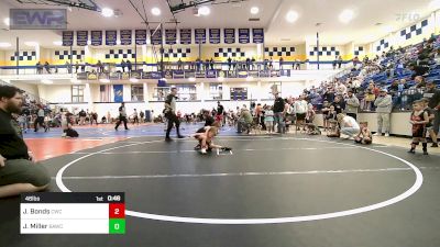 46 lbs Round Of 32 - Jaxon Bonds, Claremore Wrestling Club vs Jax Miller, Broken Arrow Wrestling Club