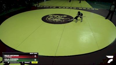 45 lbs Quarterfinal - Miles Wichman, Hutchinson vs Kalia Rodgers, Chaska/Chanhassen