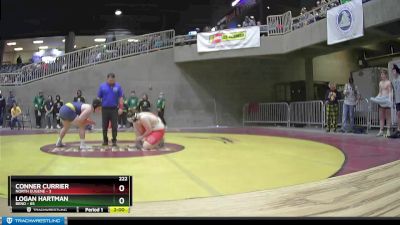 222 lbs Round 2 (4 Team) - Conner Currier, North Eugene vs Logan Hartman, Bend