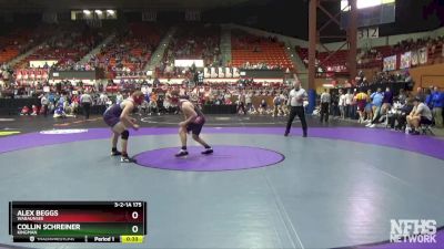 3-2-1A 175 Cons. Round 1 - Alex Beggs, Wabaunsee vs Collin Schreiner, Kingman