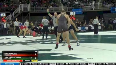 165 lbs Quarterfinal - Nick Wanzek, Minnesota vs Vincenzo Joseph, Penn State