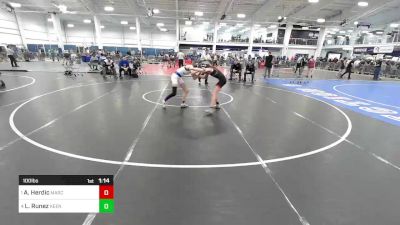 100 lbs Semifinal - Addisyn Herdic, MarcAurele WC vs Lily Runez, Keene NH