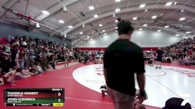 52-57 lbs Round 3 - Ayden Huegerich, Bear Cave WC vs Thaddeus Kennedy, Eaton Reds WC