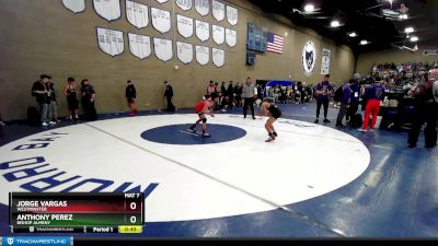 106 lbs Cons. Round 3 - Anthony Perez, Bishop Almeny vs Jorge Vargas, Westminster